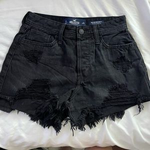 Hollister Black High Waisted Shorts
